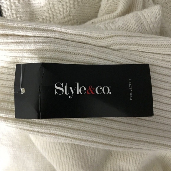 Style Co. Womens Quilted Ribbed Knit Trim Sweater - Picture 6 of 7